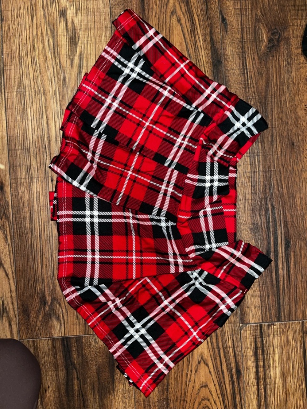 Hot Topic Red Black White Plaid Skirt